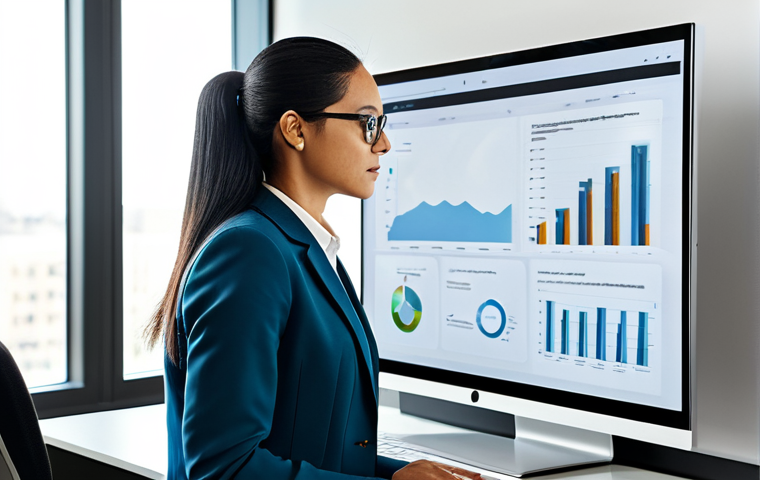 **

"A professional marketing analyst reviewing data dashboards on a large screen in a modern office. She is wearing a modest business suit and glasses, fully clothed, appropriate attire. The office is bright and features comfortable ergonomic furniture. Soft, natural lighting. safe for work, perfect anatomy, natural proportions, professional environment, family-friendly, high-quality rendering."

**