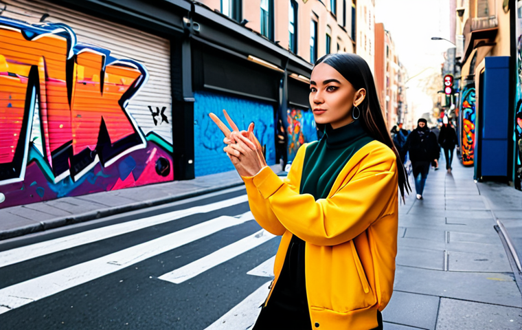 TikTok Influencer**

"A young adult content creator, fully clothed in trendy, modest street style fashion, filming a short dance video in a vibrant, urban setting. The background includes colorful graffiti art and bustling pedestrian traffic. Safe for work, appropriate content, professional, perfect anatomy, natural proportions, well-formed hands, proper finger count."

**