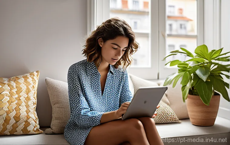 미디어와 패러다임 변화 - **Prompt: "A young Portuguese woman in her late 20s, with warm olive skin and dark, wavy hair, is co...
